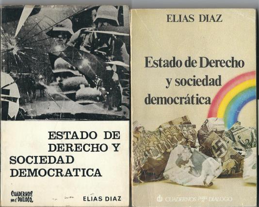 Portadas de las ediciones de 1966 y 1975 de libro de Elias Diaz